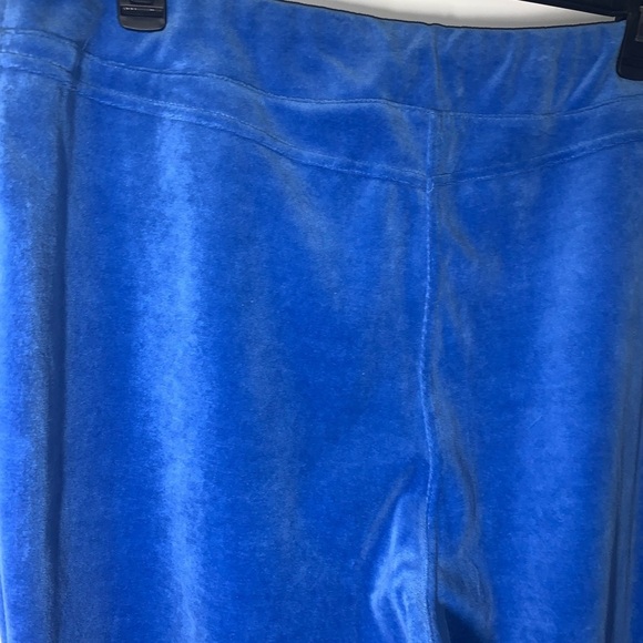 Draper's & Damon's Athleisure Track suit set Blue Velour Soft 3X Jacket 1X Pant - Picture 14 of 15